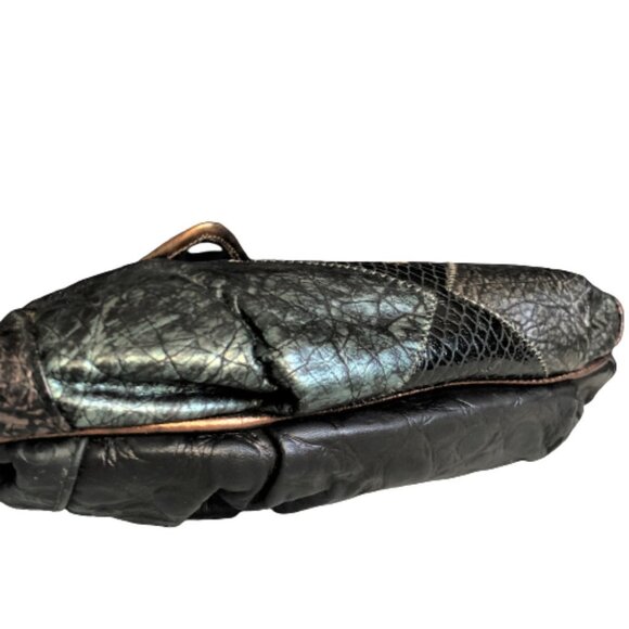 Vintage 80s Hala multicolour 'metalic 'crossbody or clutch purse bag - Picture 15 of 16